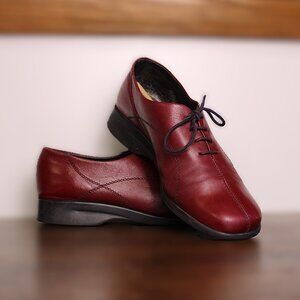 André Paris Red Leather Oxford EU 38